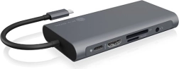 Icy Box estación de acoplamiento USB‑C con HDMI y VGA, LAN gigabit y Power Delivery