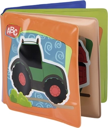 Libro de baño lavable con silbato – medios de transporte, 10 × 10 cm