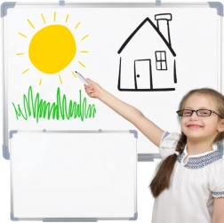 Pizarra magnética borrable en seco para pared 45 × 60 cm blanca