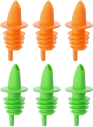Juego de boquillas vertedoras flexibles para botellas, 6 uds.