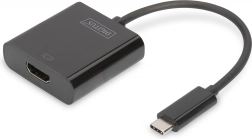 Adaptador USB‑C a HDMI 4K con audio, negro