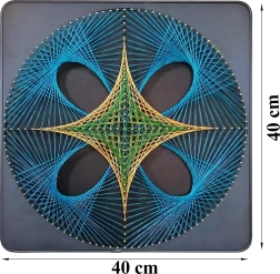 Set creativo de string art – círculo geométrico 40 × 40 cm
