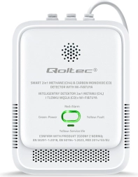 Detector de fuga de gas natural y monóxido de carbono Tuya Wi‑Fi con alarma de 85 dB