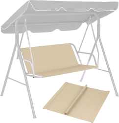 Cojín para columpio de jardín 127x100 cm Beige MultiGarden