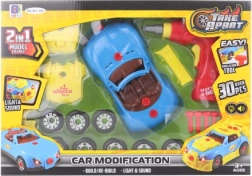 Juego de construcción atornillable coche con luces y sonidos