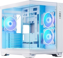 Chieftec Visio carcasa de PC gaming blanca con 6× ventiladores ARGB