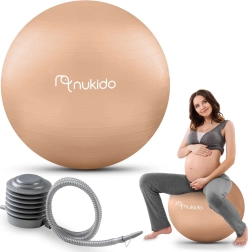 Pelota de embarazo y fitness 65 cm beige NUKIDO
