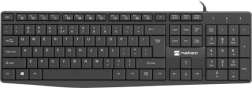 NATEC Nautilus teclado fino con cable 1,8 m negro