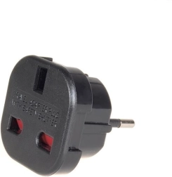 Adaptador de enchufe británico a checo Maclean MCE72 negro