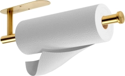 Soporte para toallas de papel Vilde de acero inoxidable dorado