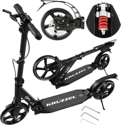 Patinete urbano plegable Kruzzel Hyperion con ruedas de 200 mm, suspensión y freno de disco