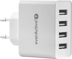 Cargador de pared 4× USB 5A con iQ Smart Charging blanco
