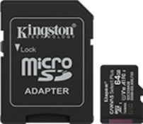 Tarjeta microSD 64GB Kingston Canvas Select+ con adaptador