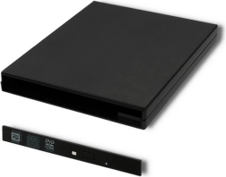 Bandeja externa USB 2.0 para unidad óptica CD/DVD SATA de 9,5 mm