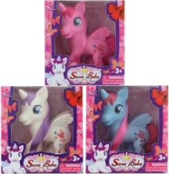 Unicornio con alas figura de goma
