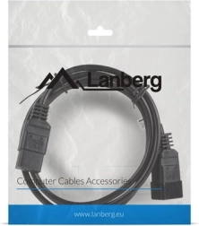 Cable de alimentación de extensión IEC 320 C19 a C20 1,8 m con certificación VDE Lanberg