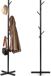 Perchero metálico de pie para ropa con 7 ganchos, 177 cm, ModernHome