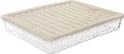 Caja baja de plástico para alimentos con tapa 2 l