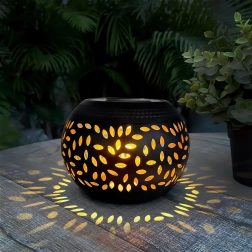 Lámpara decorativa solar con efecto de llama