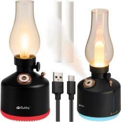 Ruhhy Aive humidificador de aire retro y lámpara nocturna con LED RGB