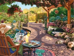 Puzzle Ravensburger Cozy Backyard Bliss 750 piezas