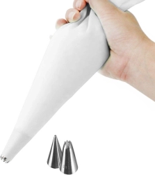 Manga pastelera de silicona con 2 boquillas 30 cm