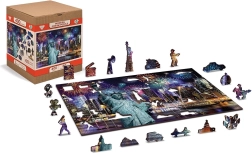 Rompecabezas de madera Nueva York de noche