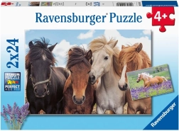 Puzzle Ravensburger Caballos 2×24 piezas