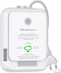 Detector de fugas de gas y monóxido de carbono con alarma de 85 dB y LED
