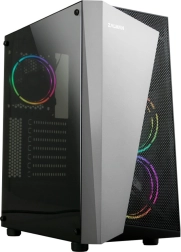 Caja de PC S4 Plus ATX Mid Tower con ventiladores RGB