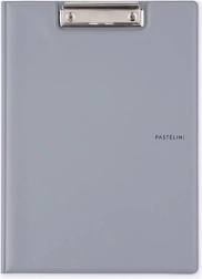 Carpeta doble A4 de plástico Pastelini gris