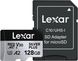 Tarjeta de memoria microSD 128 GB Silver Plus