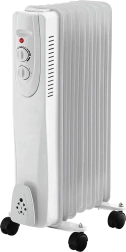 Radiador eléctrico de aceite 1500 W con termostato, 7 aletas