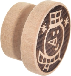 Sello de madera para galletas muñeco de nieve 5,5 cm