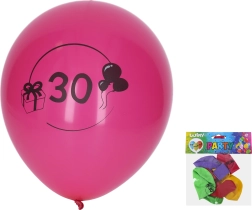 Globos inflables de 30 cm con el número 30 – set de 5 uds.