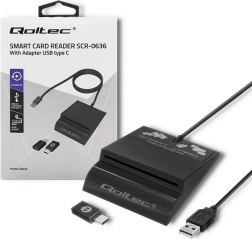 Lector inteligente de tarjetas con chip Qoltec