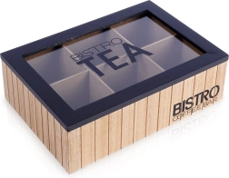 Organizador de té de madera BISTRO 24 × 16,5 × 7,5 cm