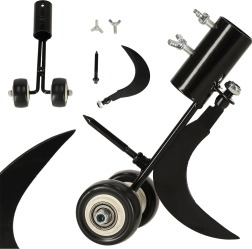 Eliminador de malas hierbas para juntas con gancho y punzón sobre ruedas