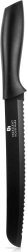 Cuchillo negro para pan de acero inoxidable 32 cm