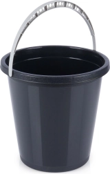Cubo de plástico negro de 5 l