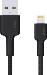 Aukey Lightning – cable USB‑A de 2 m con trenzado de nailon y certificación MFi