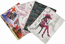 Funda para documentos Retro II con estampado de colores