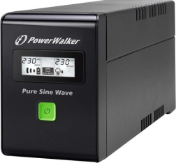 Fuente de alimentación de respaldo PowerWalker VI 600 SW con onda sinusoidal pura