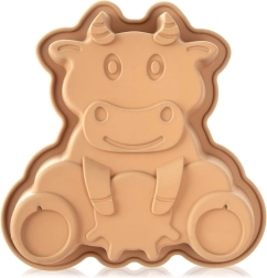 Molde de silicona para hornear con forma de vaca 20 × 19 × 4,5 cm
