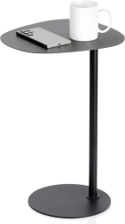 Mesa auxiliar metálica negra 35 × 25 × 53 cm