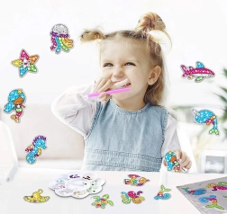 Pegatinas de diamantes 5D – mosaico creativo para niños, set grande