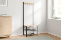 Perchero independiente con 3 estantes 60 × 40 × 175 cm