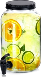 Dispensador de bebidas de vidrio con grifo 3,2 l