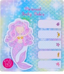Bloc de notas adhesivo con motivo de sirena, 120 hojas