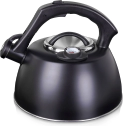 Hervidor de acero con silbato y termómetro 3 l – negro